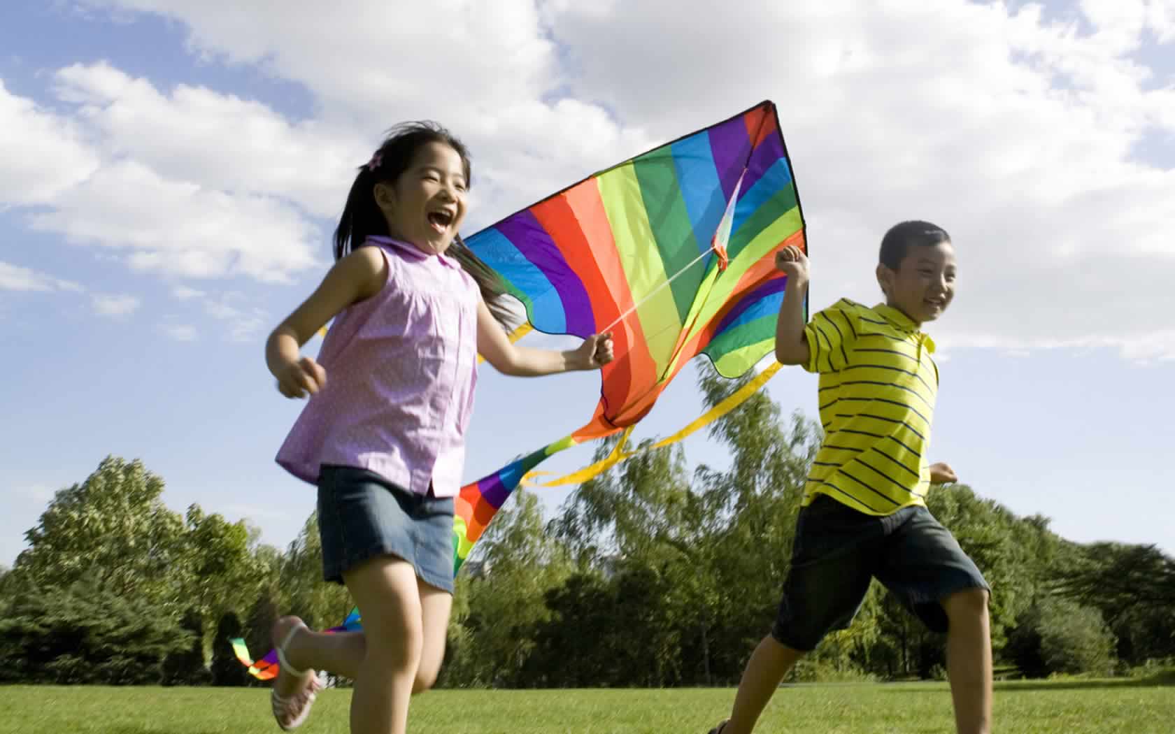 kids with kite
