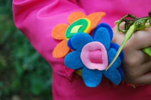 Felt Flower Bracelets via Merriment Design