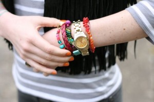 bracelet trend via a beautiful mess