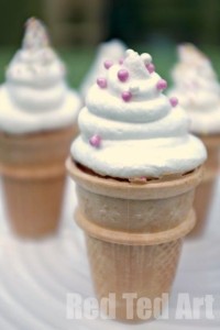 Ice Cream Cupcakes via Red Ted Art