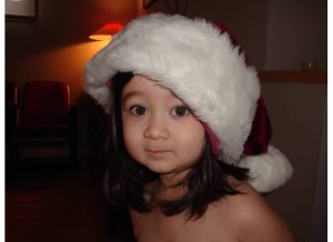 julia-Toddler in Santa Hat