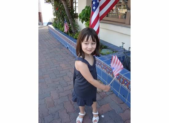 julia-Kid with flag - 4th of July