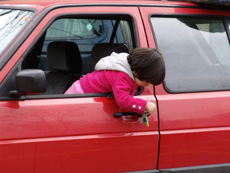 Girl in car