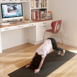 virtual babysitter doing yoga with child