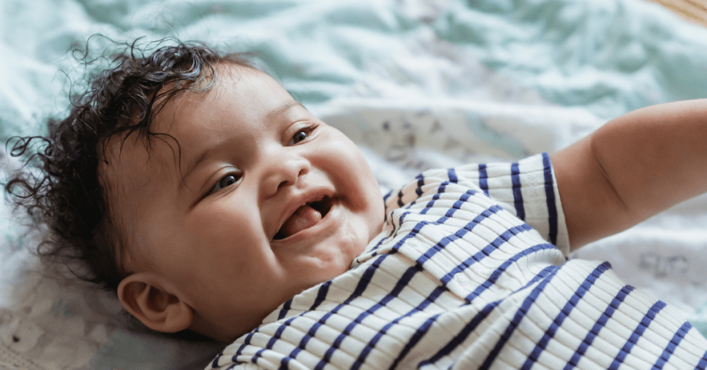 boy on Receiving blanket