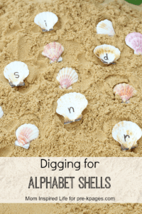 seashell alphabet for preschool activities