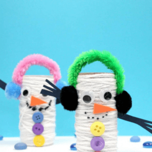 cardboard tube snowmen